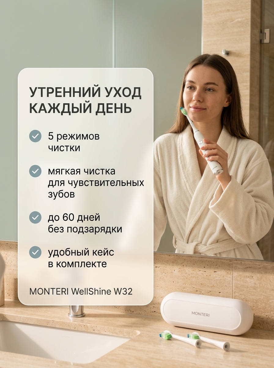 Полный слайд карточки товара со сценарием ежедневного ухода